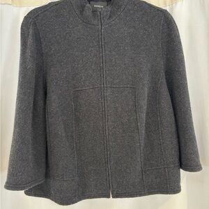 Akris Charcoal Cape Jacket